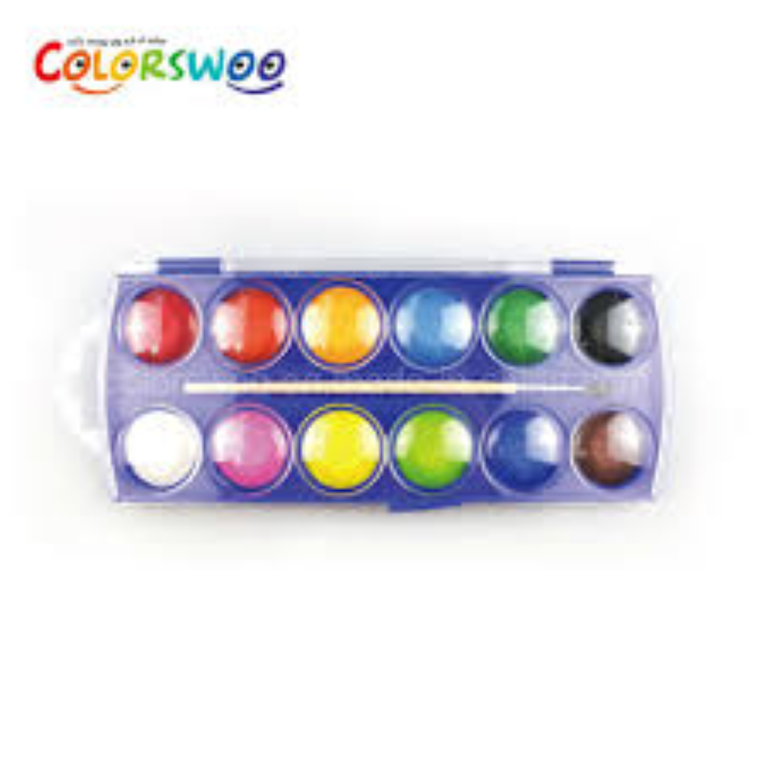 IDEA'S SCHOOL & ART PAINT WATER 12 CAKE